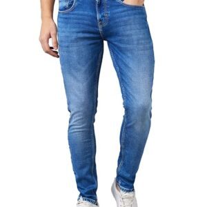 spykar men slim fit low rise cotton casual jeans